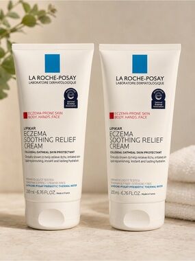 La Roche-Posay Lipikar Eczema Soothing Relief Cream 6.76 oz – Lot of 2